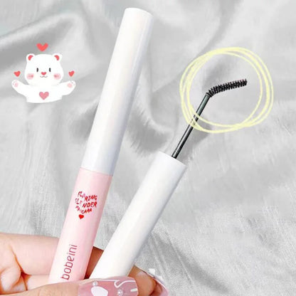 Brown Matte Mascara with Ultra-Fine Brush — Waterproof, Fast-Dry, Natural Curling & Lengthening Eyelashes Cosmetics