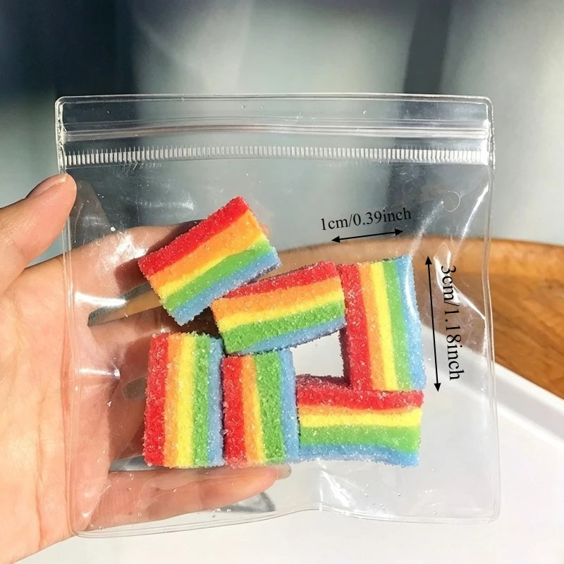 Squishy Rainbow Strip Stress Ball - Soft Stretchable Rainbow Fidget Toy for Stress Relief