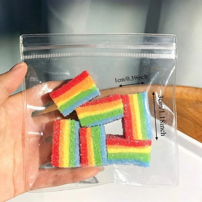 Squishy Rainbow Strip Stress Ball - Soft Stretchable Rainbow Fidget Toy for Stress Relief