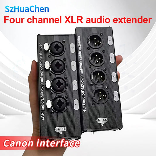 4 Channel 3 Pin XLR Cable - Multi-Network for Stage Sound, Lighting & Recording Studio (Male/Female to RJ45 Ethercon)