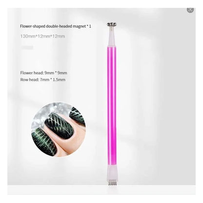 4PCS Multi-Functional Nail Art Magnet Set – Crystal Magnetic Bar for Gel Pattern Enhancement
