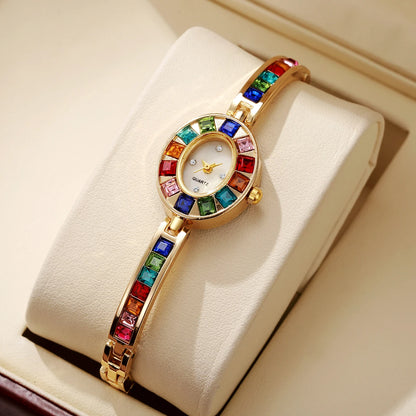 Luxury Rhinestone Women's Watch – Fashion Quartz Bracelet Band for Ladies & Girls Gift (No Box) ⌚✨