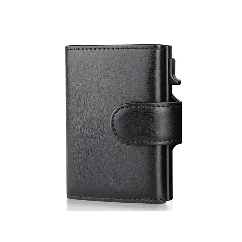 RFID Microfiber Leather Men’s Trifold Wallet – Slim Fashion Card Holder with Coin Pocket and Money Bag