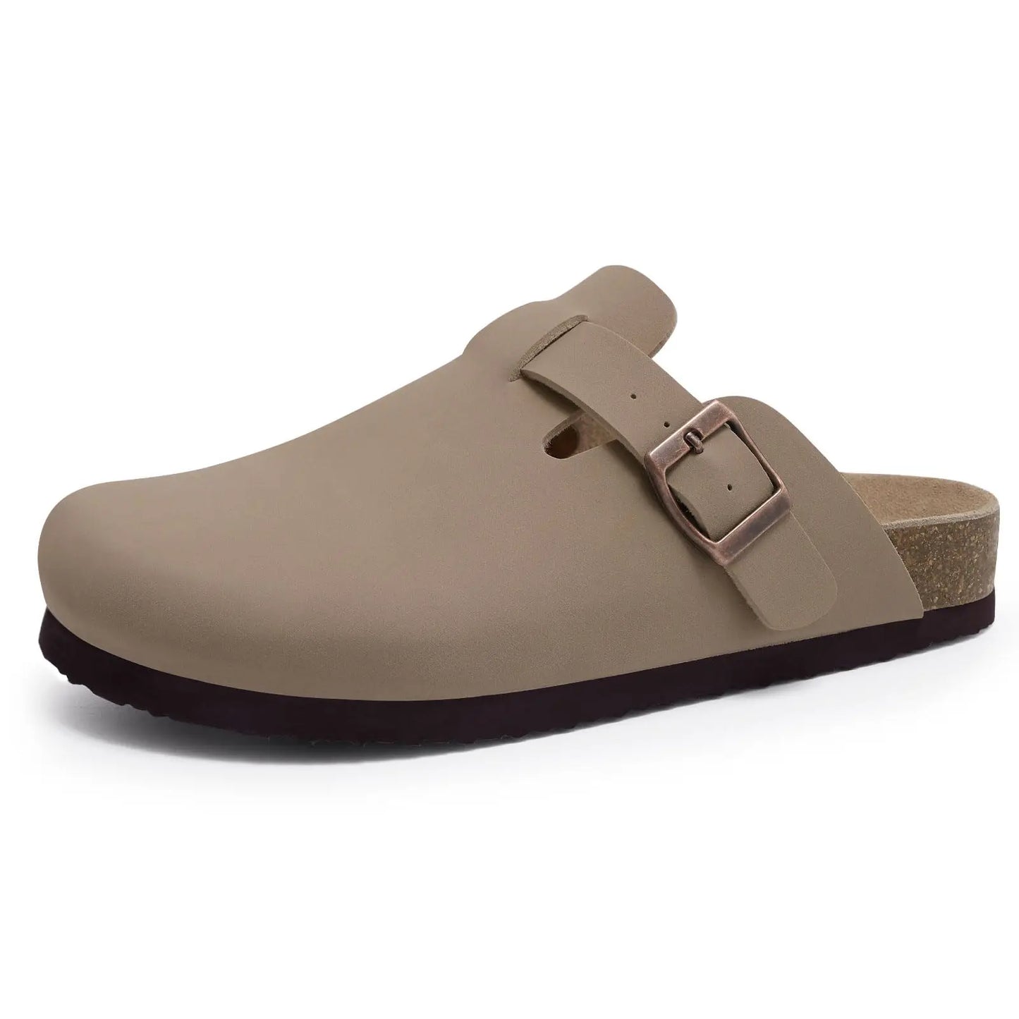 Comwarm Women’s Suede Mules & Men’s Cork Insole Clogs – Arch Support Sandals for Outdoor, Beach, and Home Slides