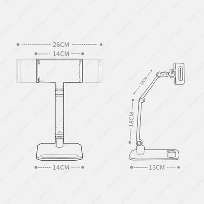Portable Adjustable Monitor Clamp Stand – Expandable Laptop & Gaming Screen Mount for Vertical Display & Phone Support