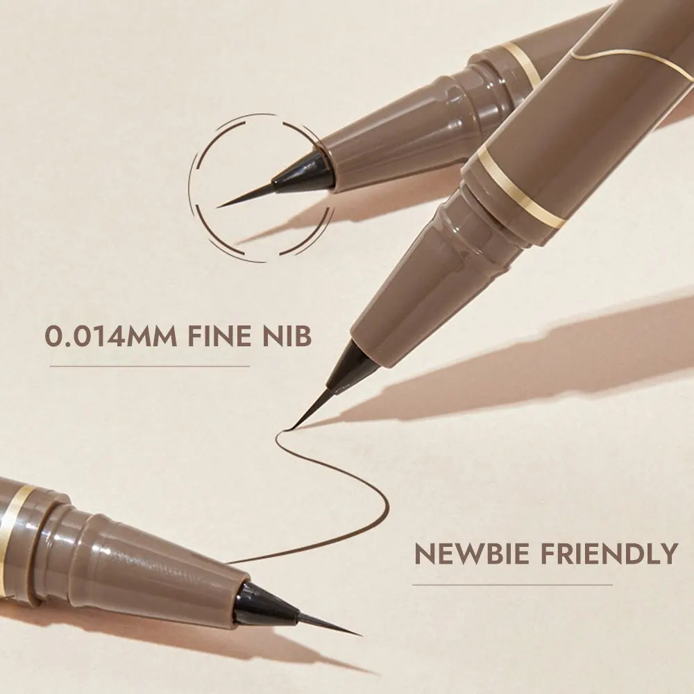 GECOMO 0.01mm Liquid Eyeliner – Super Slim, Waterproof, Quick-Dry, Long-Lasting & No-Smudge Pencil