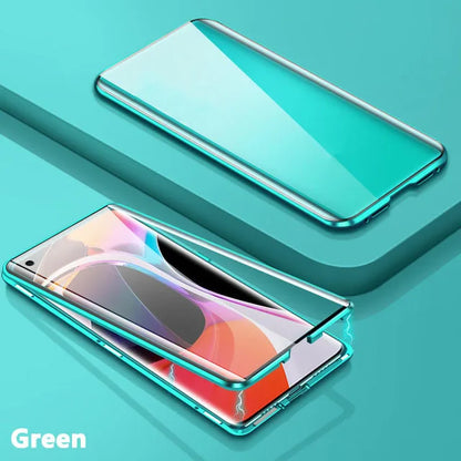 Metal Magnetic Phone Case - Double Sided Glass Protective Cover for Samsung Galaxy S23 S22 S21 Ultra Plus S20 FE A54 A53 A52 A71 A51 A34