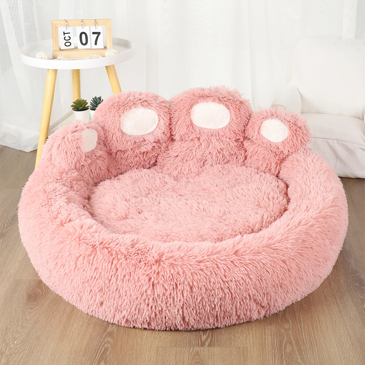 Fluffy Winter Dog Bed for Small & Large Dogs and Cats – Warm Plush Pet Sofa Bed with Cozy Blanket Basket