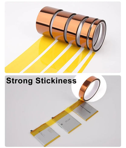 5-40mm Kapton Polyimide Adhesive Tape – Heat Insulating Tape for Board Protection & Electrical Applications