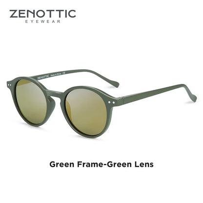 ZENOTTIC Retro Small Round Polarized Sunglasses – Vintage UV400 Shades for Men & Women