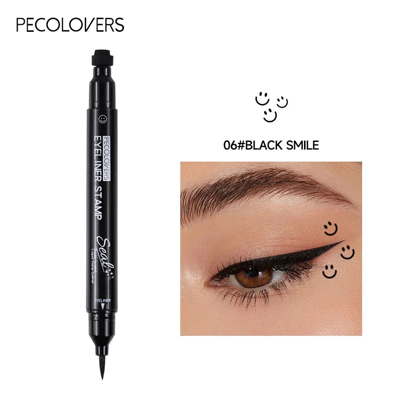 Star Liquid Eyeliner 2-in-1 — Black Moon Stamp Pencil, Waterproof Long-Lasting Easy-Apply Eye Makeup