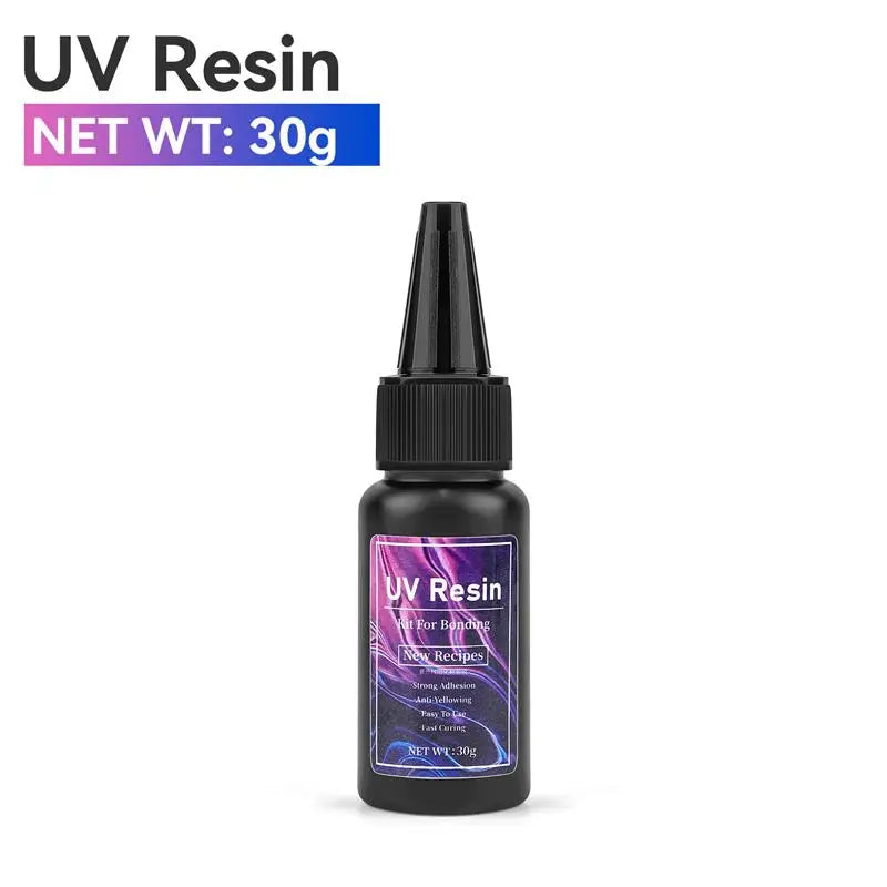UV Epoxy Resin Glue 20g/30g/50g – High Transparency Fast Drying UV Curing Adhesive for Jewelry Making & DIY Crafts Decor