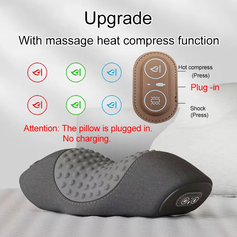 Electric Waist Pillow – Heated Vibrating Sleep Pad for Lumbar Support & Pain Relief