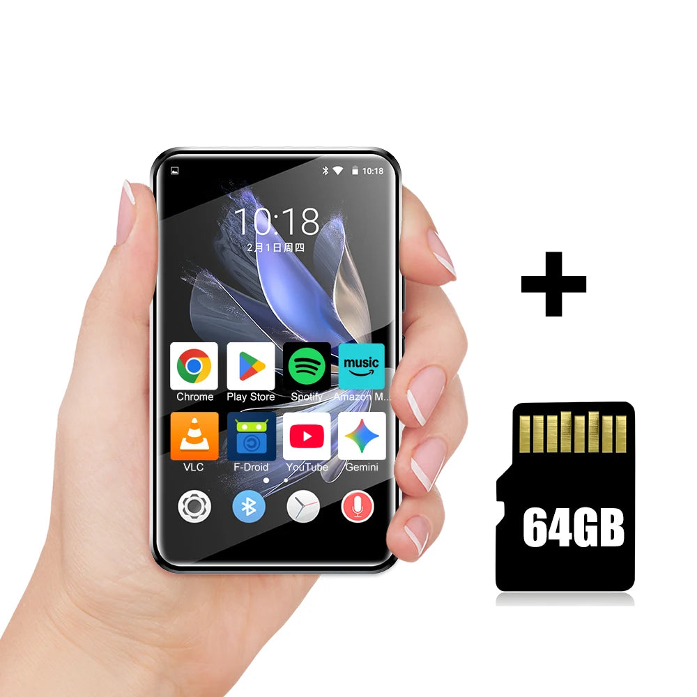 Famue PA03 Android MP3/MP4 Player - 48GB HiFi Lossless Audio with 2.8-Inch Screen, WiFi & Bluetooth