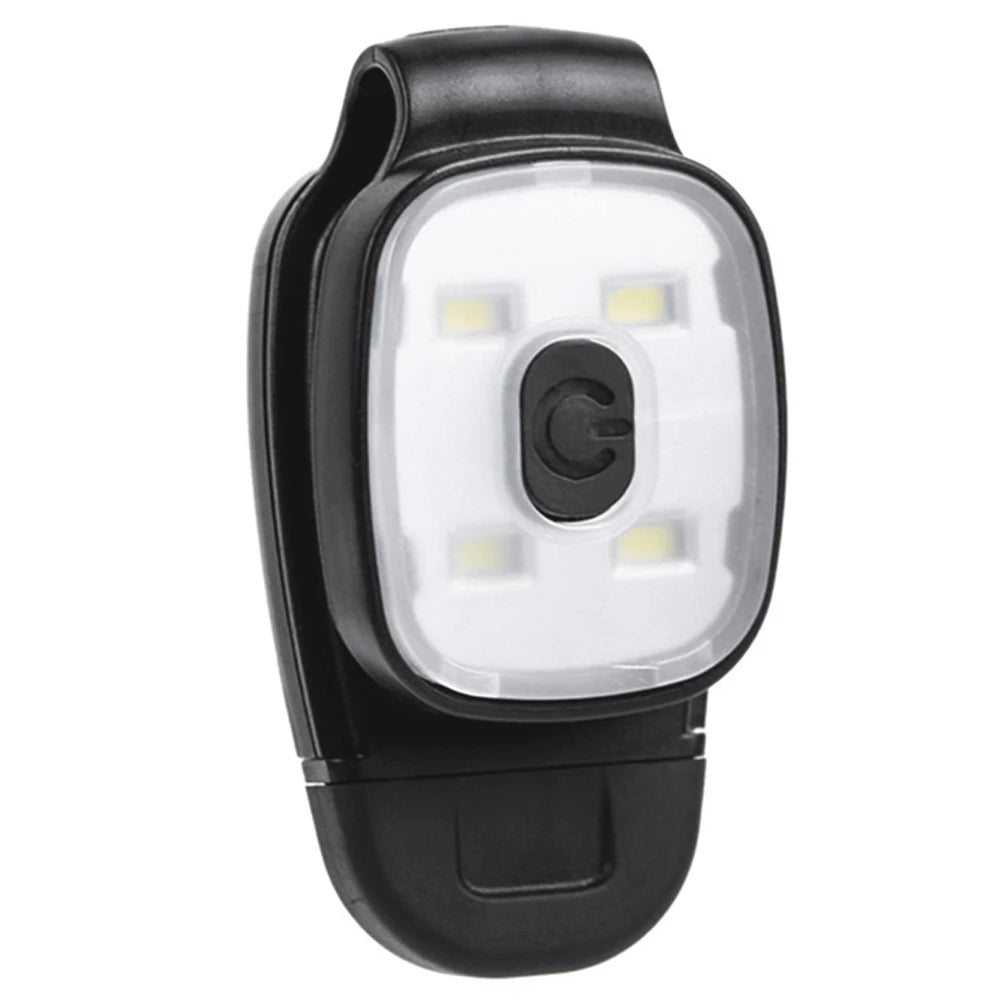 USB Rechargeable LED Clip Flashlight - 3 Mode Safety Running Light for Walking, Fishing & Outdoor Use