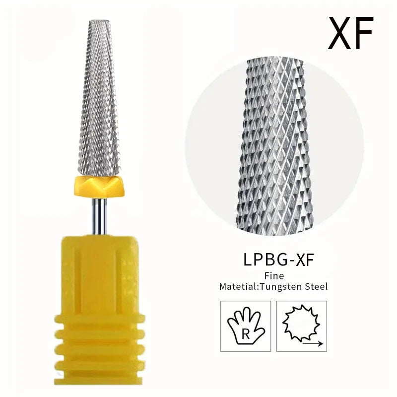 5-in-1 Extra Long 24mm Tungsten Carbide Nail Drill Bits – Safe & Efficient Gel Polish Acrylic Removal Tool