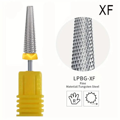 5-in-1 Extra Long 24mm Tungsten Carbide Nail Drill Bits – Safe & Efficient Gel Polish Acrylic Removal Tool