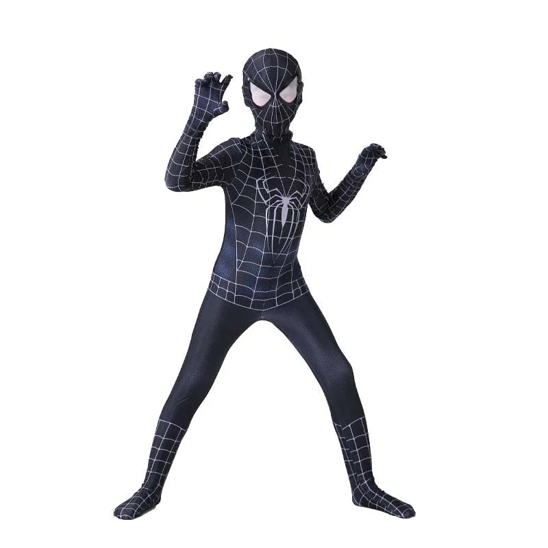 Spiderman Cosplay Jumpsuit for Kids – Miles Morales Superhero Costume, Halloween & Carnival Zentai Bodysuit