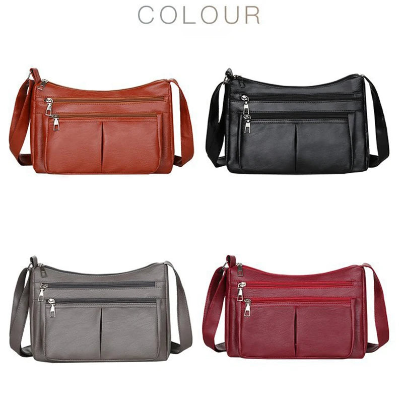 Women’s Korean Shoulder Bag - Luxury Style Soft Leather Versatile Crossbody Handbag
