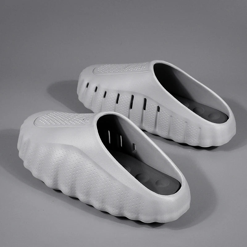 Men’s Summer Slide Sandals - Lightweight Thick Sole Non-Slip Beach & Bathroom Slippers