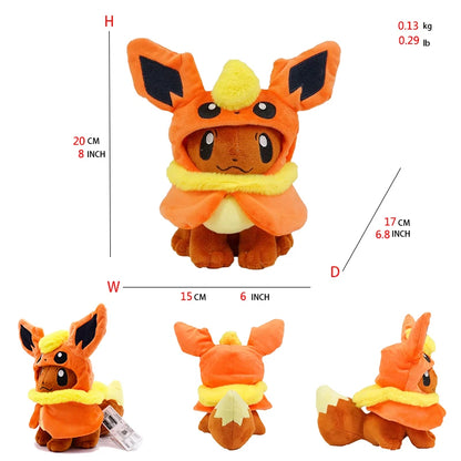 Eevee Evolution Plush Toy Set – Umbreon, Espeon, Jolteon, Flareon, Glaceon, Vaporeon, Sylveon, Leafeon Soft Stuffed Cartoon Collectibles
