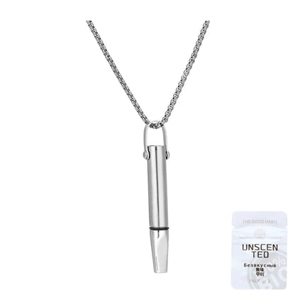 Quit Smoking Meditation Pendant Necklace – Titanium Steel Unisex Anti-Smoking Necklace with Filter Cotton
