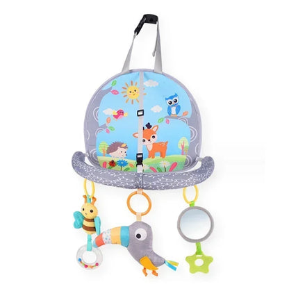 Baby Car Seat and Stroller Hanging Toy - Interactive Sensory Rattles, Kick-and-Play Activity Pendant for Cribs and Infant Development