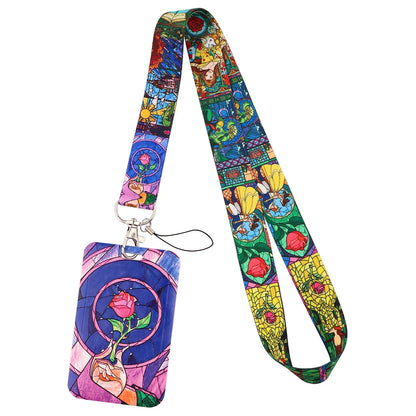 Cartoon Stitch Credential Holder Lanyard – Cute Neck Strap for Keychain, Pass & Credit Card Holder Accessories