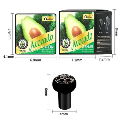 Air Cushion CC Cream with Mushroom Head Puff – Moisturizing, Brightening BB Cream & Waterproof Face Concealer