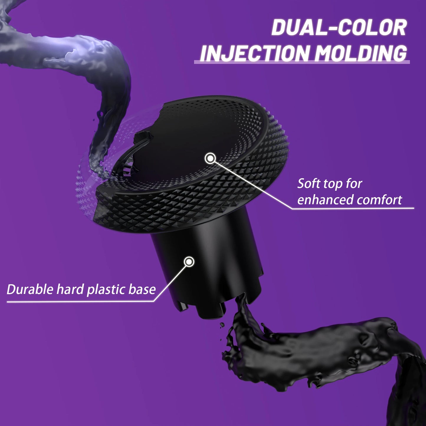 eXtremeRate ThumbsGear V3 — Interchangeable Ergonomic Replacement Thumbsticks for PS5 & PS4 Controllers