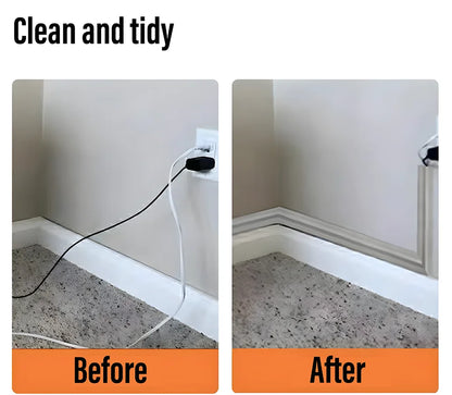Self-Adhesive PVC Cable Protector Strip — Wire & Cord Insulation Cover, Wear-Resistant Trip Prevention Organizer