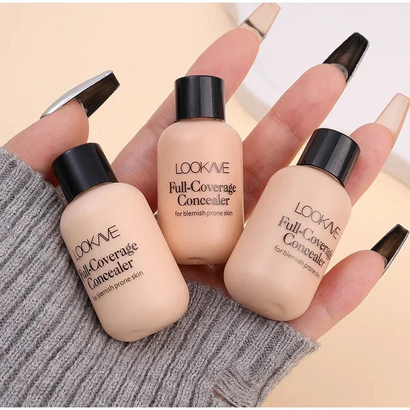 Full Coverage Liquid Concealer Cream – 12ml Waterproof Dark Circles & Face Foundation Makeup Base