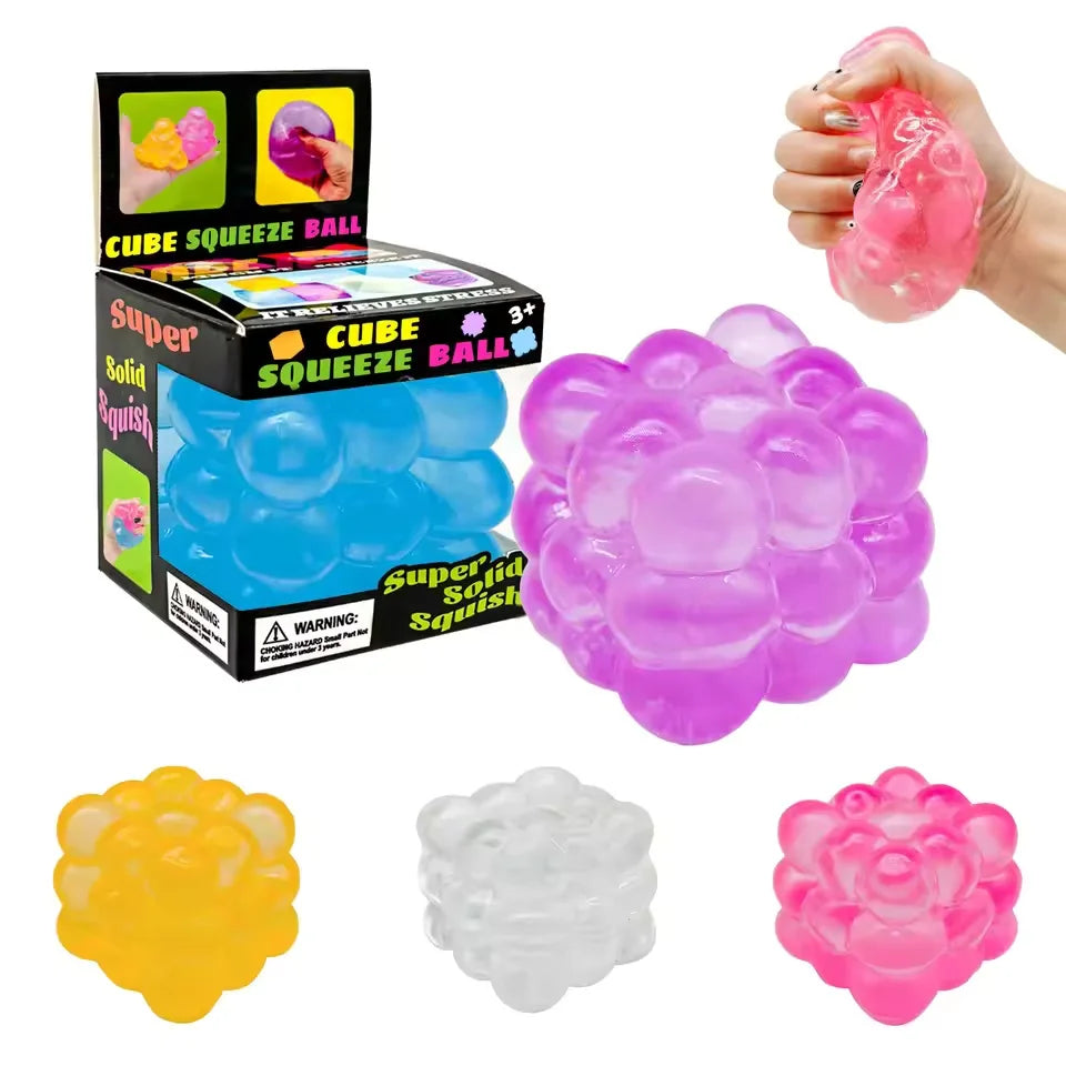 3D Candy Squishy Music Stress Toy – Adult Sensory Squeeze Cube for Anxiety Relief, Decompression Fidget Party Gift