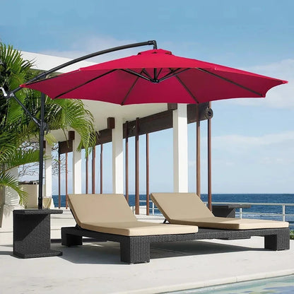 Green Replacement Umbrella Canopy – Waterproof Sunshade Cover for Garden, Backyard & Pool, Fits 9FT/10FT 6 & 8 Ribs Cantilever Umbrellas