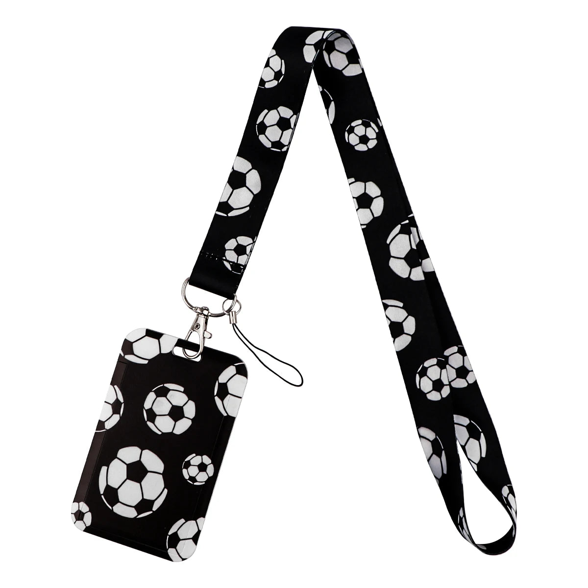 Soccer Ball Lanyard Credential Holder — Key, ID, USB Badge Neck Strap | Gym & Phone Accessories Gift