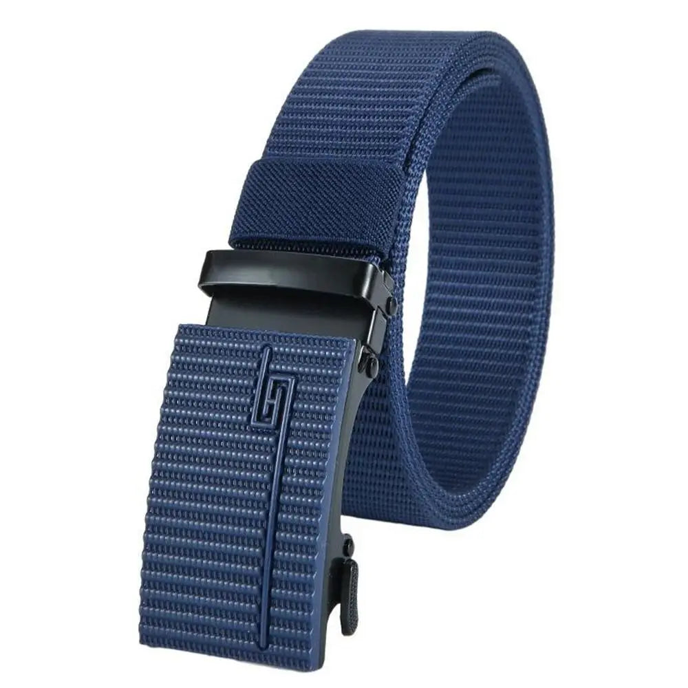 Men's Casual Cowboy Nylon Belt – Breathable Tactical Waistbelt with Alloy Buckle for Outdoor Accessories