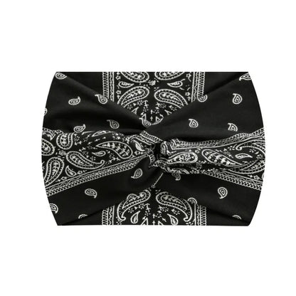 Wide Stretch Printed Sports Headband – 18cm Athletic Sweatband & Hairband