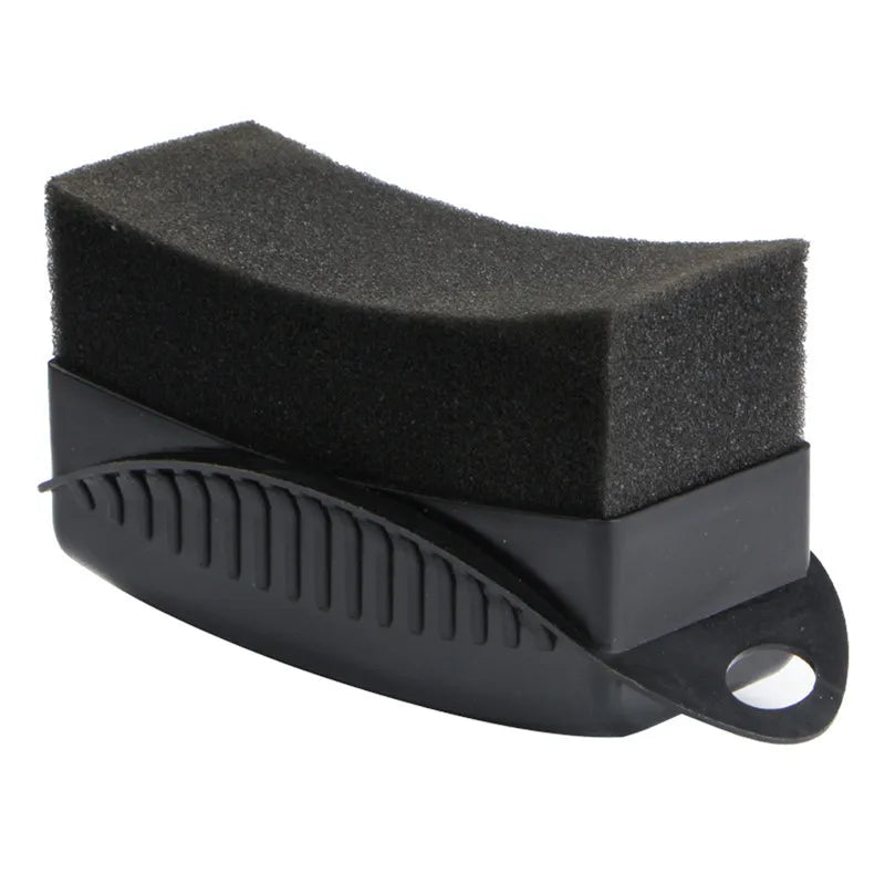 Car Wheel Polishing Waxing Sponge Brush – ABS Cover, Tire Contour Dressing Applicator Pads, Washing & Cleaning Detail Accessories