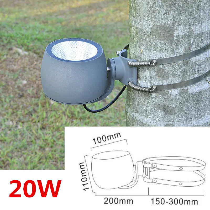 COB LED Garden Spotlight - 10W 20W 30W Outdoor Landscape Path & Yard Lighting