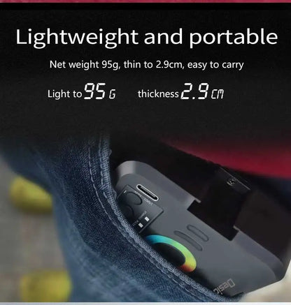 Mini RGB Hot Boot Fill Light - Portable LED Photography & Beauty Light with Adjustable Settings for Mobile Camera & Live Streaming