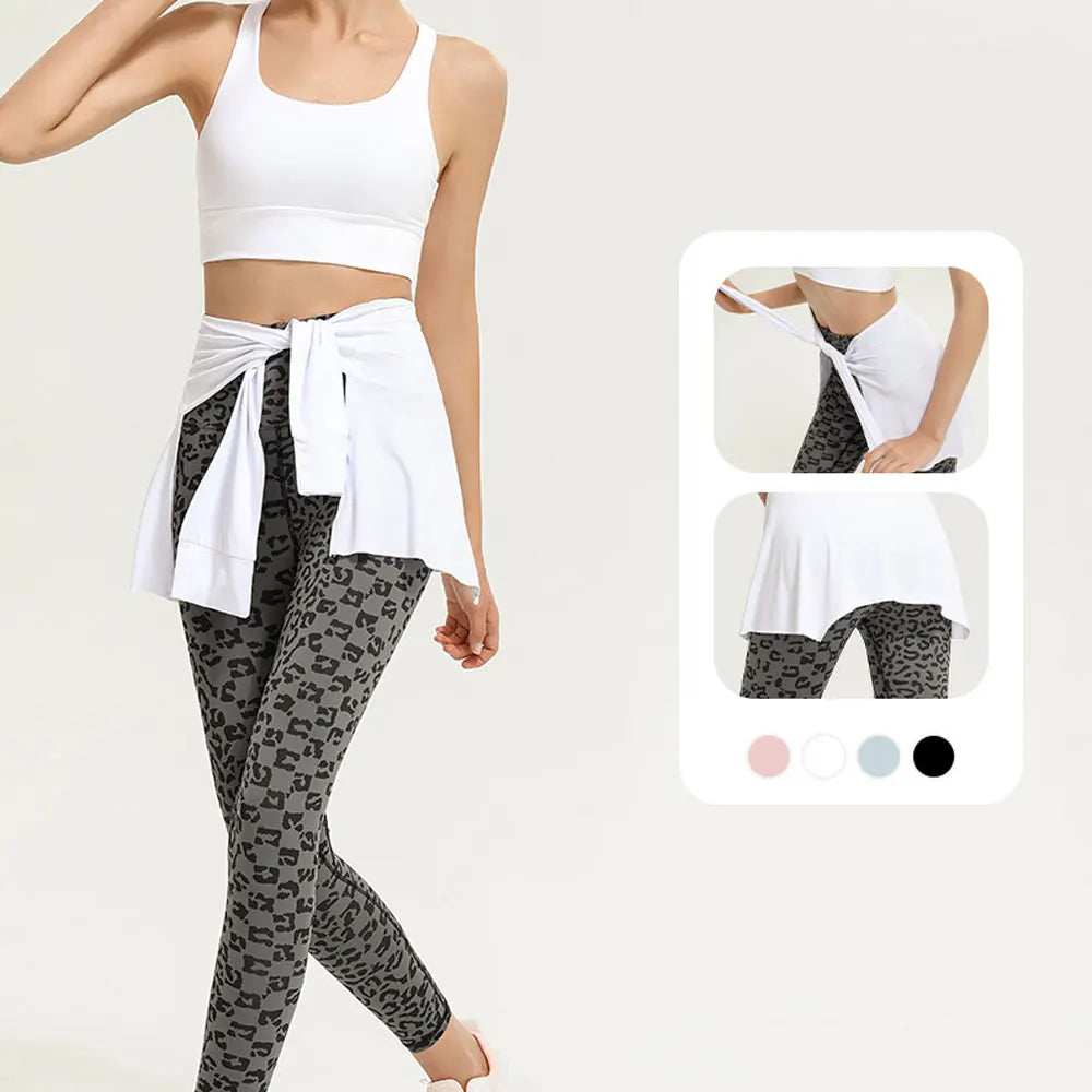 Women’s Workout Wrap Skirt – Short Yoga Dance Ballet Gym Cover Up Fitness Thigh Cover Skirt