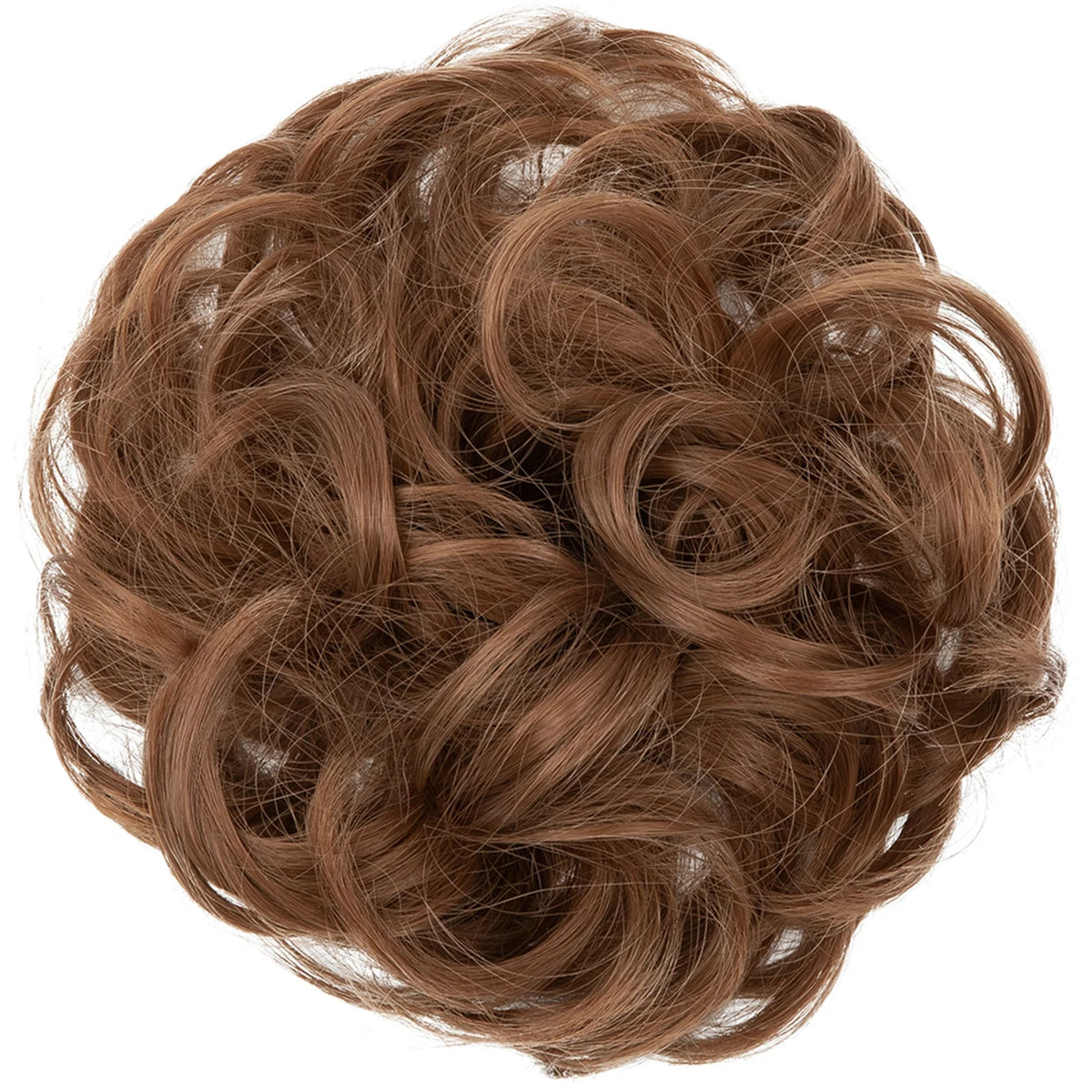 Synthetic Messy Hairpiece Chignon Scrunchie – Blonde & Brown Donut Bun for Women, Elastic Daily Use Hair Extension H9