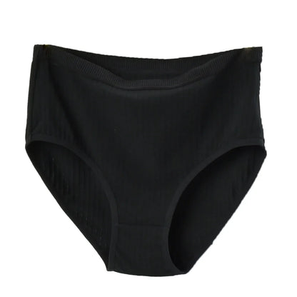 Soft High Waist Cotton Panties – Breathable Plus Size Women’s Underwear, Striped Lingerie Briefs