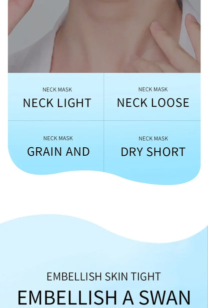 10pcs SADOER Hyaluronic Acid Neck Masks – Collagen Firming & Moisturizing Skincare for Neck