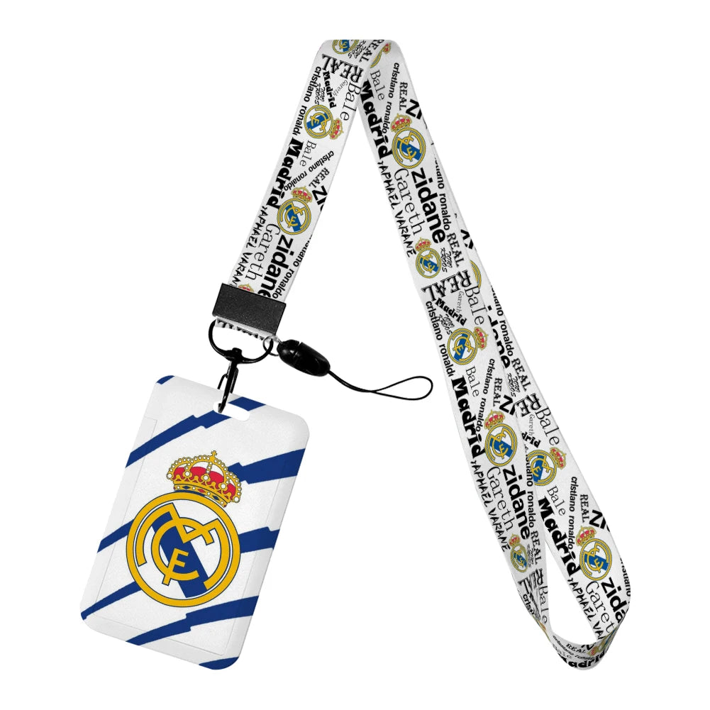 Spanish Football Neck Strap Lanyard – Cartoon Badge Holder ID Card for Kids, Students, Girls & Boys Gift