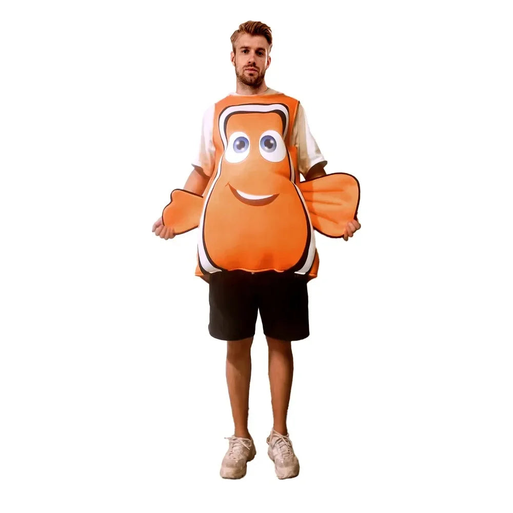 Clownfish Nemo Cosplay Costume – Underwater Animal Outfit for Halloween, Christmas, Party & Performance
