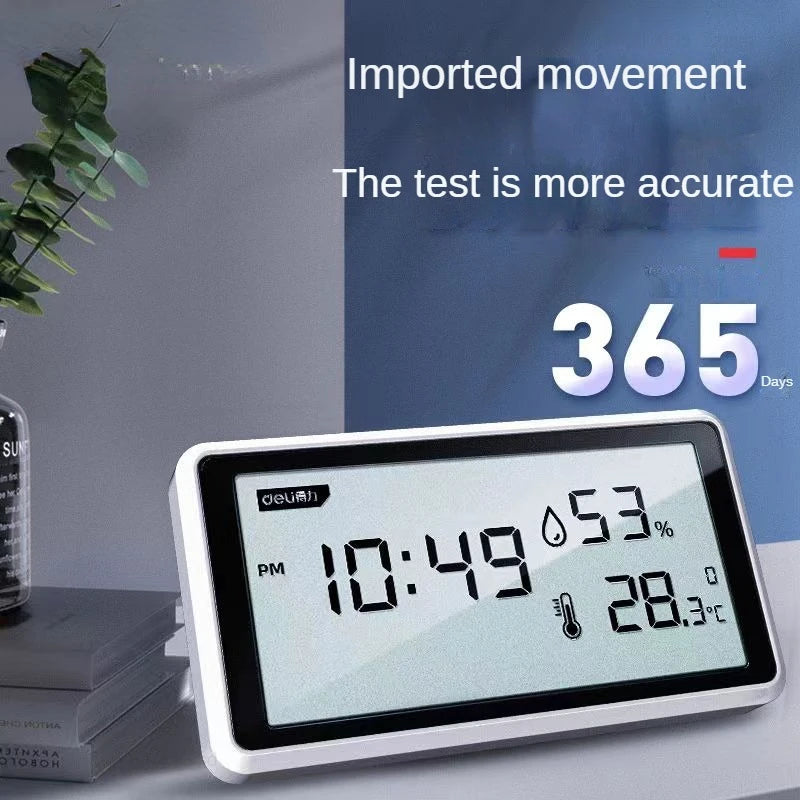 New Xiaomi Electronic Thermometer Hygrometer Weather Station: High Precision with Table Clock Function - Mini LCD Thermometer Tools