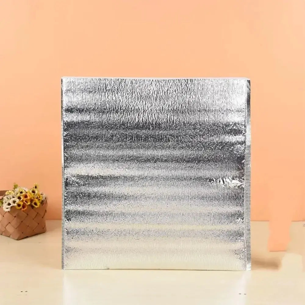 Aluminum Foil Cooler Bag – Insulated Folding Thermal Picnic Bag, Portable Food and Drink Delivery Carrier