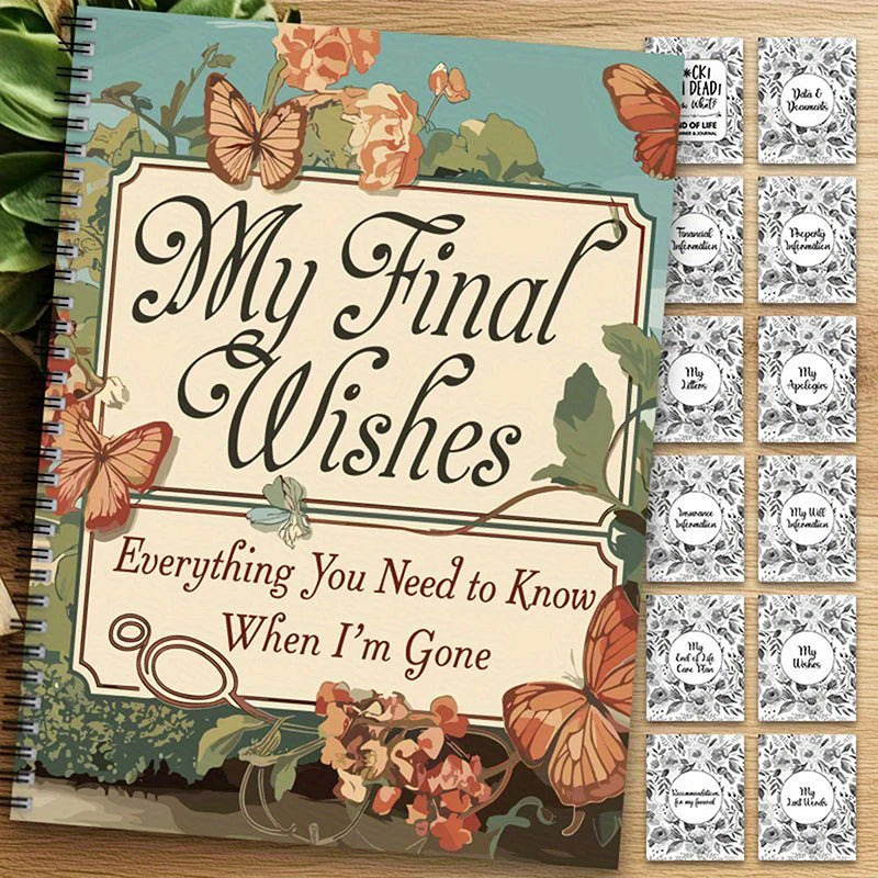 End-of-Life Planning Notebook – Final Arrangements Organizer for Beneficiary Info, Funeral Plans & Last Wishes Guide