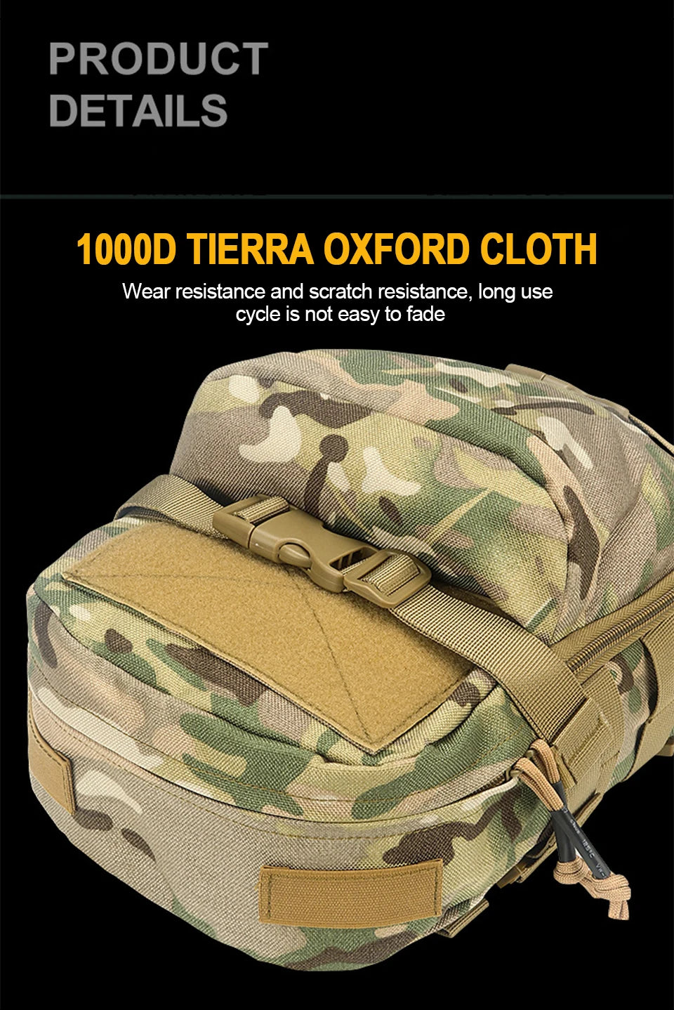 Mini Hydration Tactical Backpack – Outdoor Water Bladder Carrier with Zipper Pouch, 1000D Nylon for Hunting & Sports